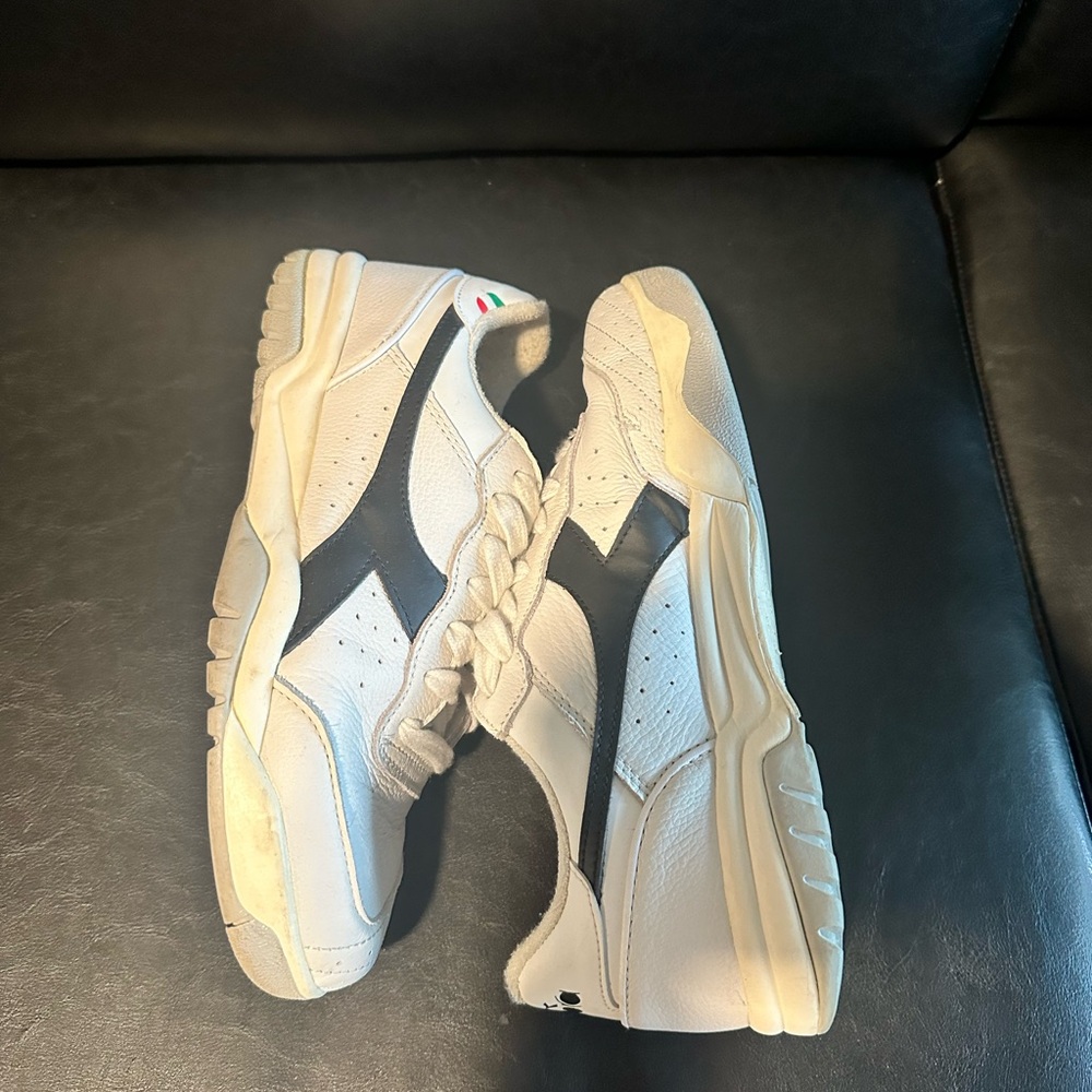 Men's White and Black Sneakers